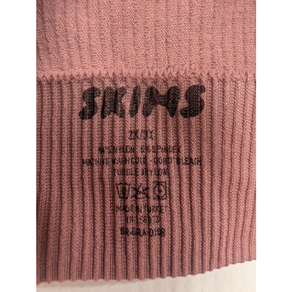Women's SKIMS Rib Scoop Bralette Sports Bra 2X/3X Rose Clay Pink - Picture 5 of 6
